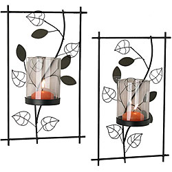 Leaves Candle Sconces (Set of 2)