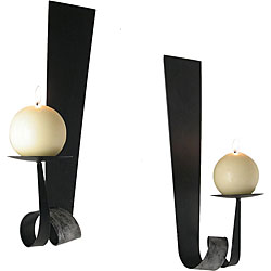Reverse Curle-up Candle Sconces (Set of 2)