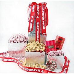 Happy Holidays Gift Tower.