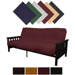 Providence Full Mission-style Frame/Twill Premier Mattress Futon Set