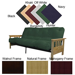 Providence Queen Mission-style Frame/Twill Premier Mattress Futon Set