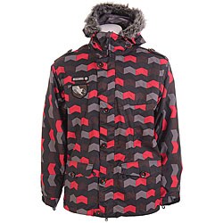 Sessions Recon Men's Black/ Red Zig-zag Snowboard Jacket