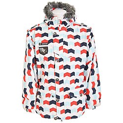 Sessions Recon Men's Blue/White Zig Zag Snowboard Jacket 