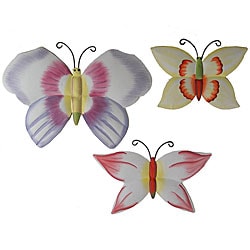 Wall-mount Metal Butterfly Set
