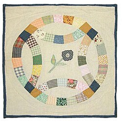 'Double Ring' 16x16 Throw Pillows and Fillers (Set of 2)