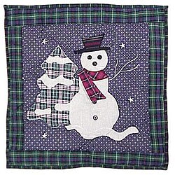Snowman 16-inch Throw Pillows (Set of 2)