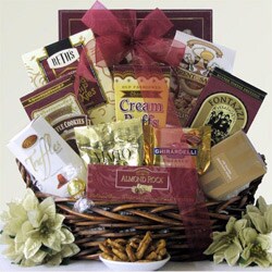Small Christmas Holiday Chocolate Gift Basket.