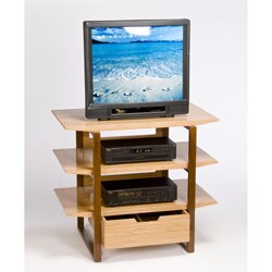 Breeze Tall AV Wood Leg Entertainment Unit