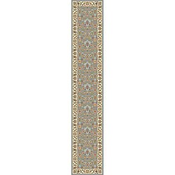 Lyndhurst Floral Motif Greyish Blue/ Ivory Runner (2'3 x 22')