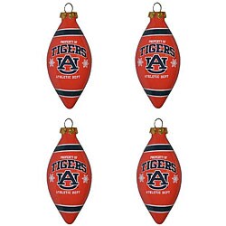 Auburn Tigers Teardrop Ornaments (Set of 4)