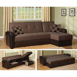Sectional on Chocolate Newman Sectional Sofa   Overstock Com