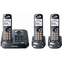 Panasonic KX-TG9343T DECT 6.0 Expandable Digital Cordless Phone with 3 Handsets (Refurbished)