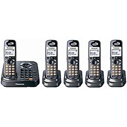Panasonic KX-TG9345BP DECT 6.0 Expandable Digital Cordless Phone with 5 Handsets (Refurbished)