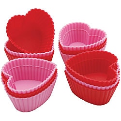 Wilton Silicone 'Mini Heart' Baking Cups (Pack of 12)