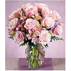(Valentine's Day Pre-order) Pink Sapphire Rose & Lily Bouquet