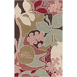 Hand-tufted Multi Wool Current Rug (5' x 8')