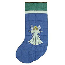 Hand-quilted 'Angel' Christmas Stockings (Set of 2)