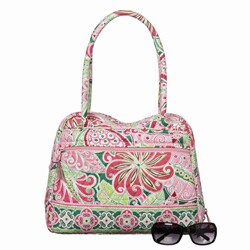 Vera Bradley Pinwheel Pink Bowler Bag - Overstock Shopping - Great ...