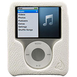 Uniea U-Suit White Leather Case for iPod Nano 3rd Generation (Refurbished)