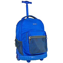 J World 'Sunrise' Blue 18-inch Rolling Backpack