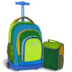 J World Kid's 'Lollipop' Rolling Backpack and Lunch Bag