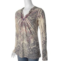 California Bloom Women's Long-sleeve V-neck Sublimation Top