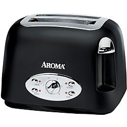 Aroma Cool-touch Matte Black Toaster