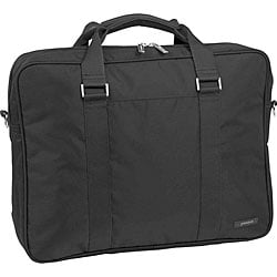 J World Black 15-inch Double Compartment Laptop Briefcase