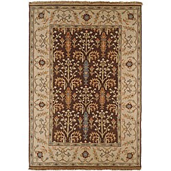 Hand-knotted Legacy Brown New Zealand Wool Rug (9' x 12')
