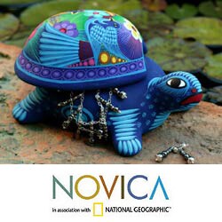 Ceramic 'Honored Turtle' Jewelry Box (Mexico)