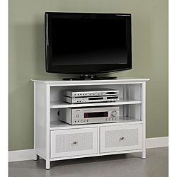 Elite White Metal TV Stand