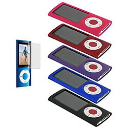 Apple iPod Nano 5 Rubberized Hard Case with Screen Shield