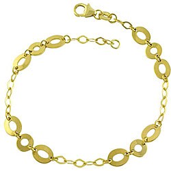 14k Yellow Gold Oval Rondo Bracelet