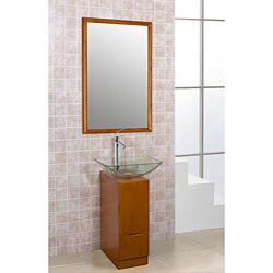 DreamLine Modern Glass 10-inch Slim Line Maple Vanity Set