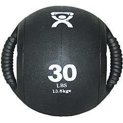 Cando 30-pound Dual-handle Black Medicine Ball