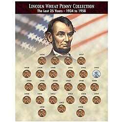 The Last 25 Years of Lincoln Wheat Penny Collection (1934 to 1958)