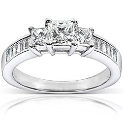 14k White Gold 1ct TDW Princess Diamond Ring (H-I, I1-I2)