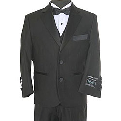 Ferrecci Boy's Black 3-piece Tuxedo
