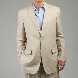 Adolfo Men's 2-button Tan Linen Sportcoat  FINAL SALE