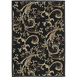 Cafe Black Rug (8'9 Square)