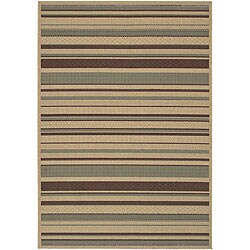 Cafe Beige Stripe Rug (3'6 x 5'6)