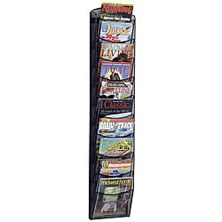 Safco Onyx Mesh Ten-Pocket Magazine Rack