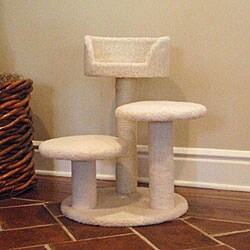 Majestic 27-inch Casita Cat Faux Sherpa Furniture Tree