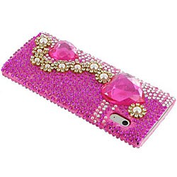 Apple iPod Nano 5 Magenta Heart Rhinestone Case | Overstock.com ...