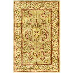Handmade Mahal Light Brown/ Beige N.Z. Wool Runner (2'6 x 4')