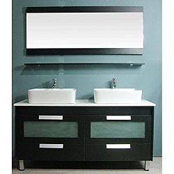 Design Element Parliament Double-sink Modern Bathroom Vanity Set