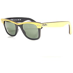 Ray Ban 'RB 2143/S' Unisex Gold/ Black Wayfarer 2 Fashion Sunglasses