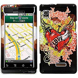 Motorola Droid A855 Love Tattoo Design Protector Case