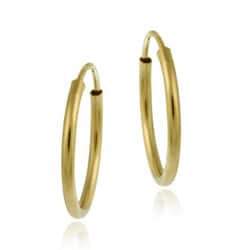 Mondevio 10k Gold 11mm Endless Hoop Earrings