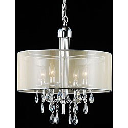 Chrome 4-light Crystal Chandelier